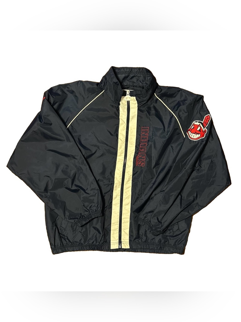 Vintage 2000 Puma Cleveland Indians Chief Wahoo Windbreaker Size XL Genuine